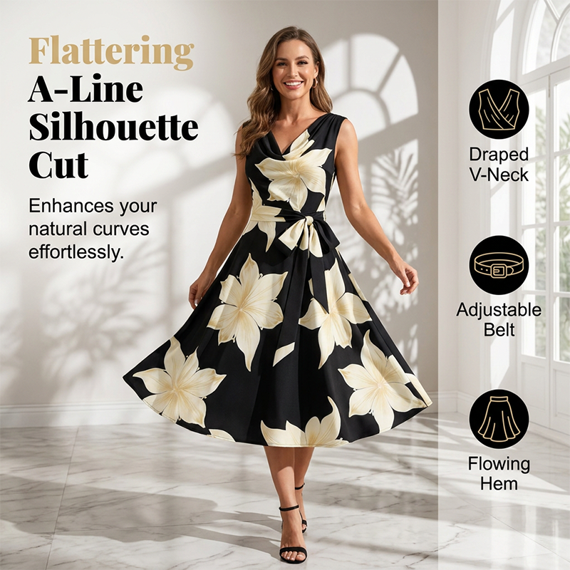 Mirana - Floral A-Line Dress