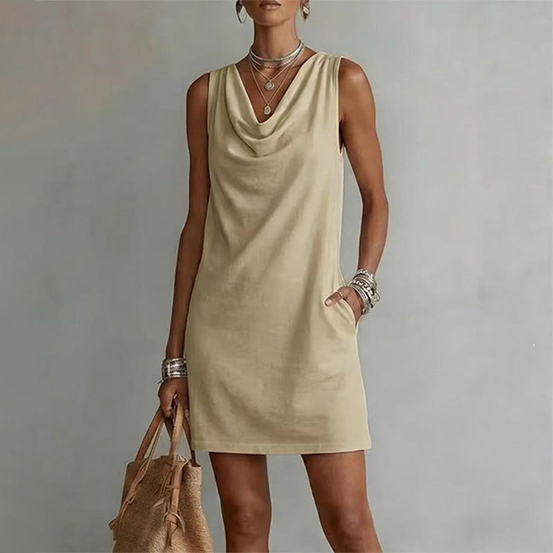 Jiona - Sleeveless Cowl Neck Dress