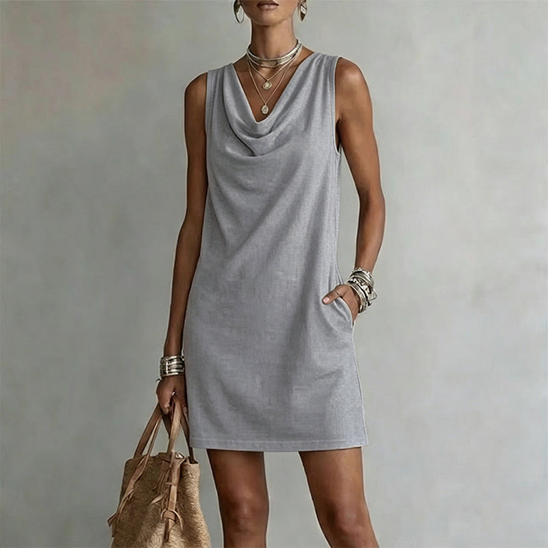 Jiona - Sleeveless Cowl Neck Dress