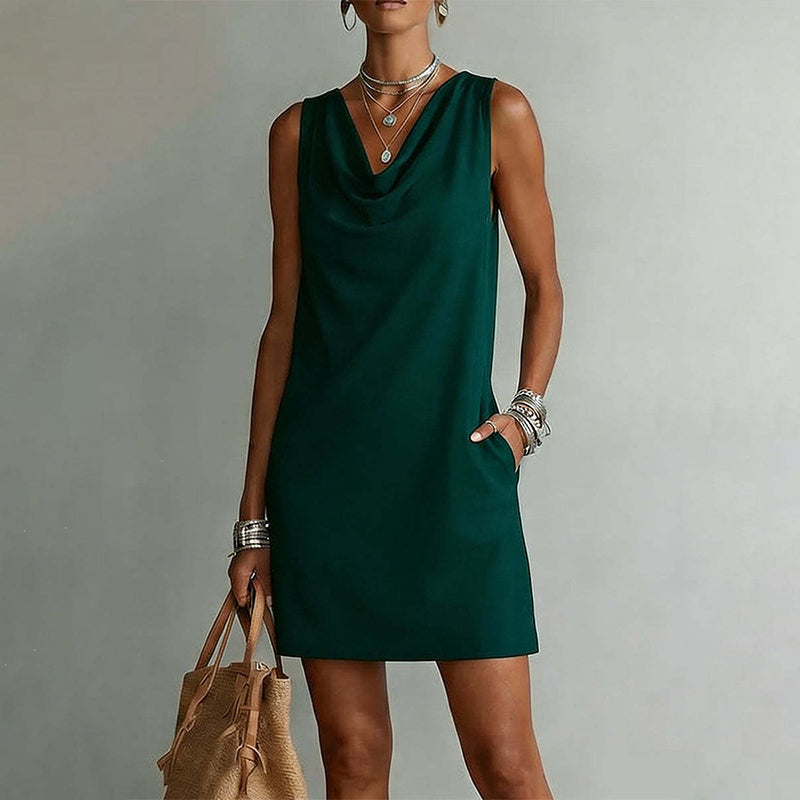Jiona - Sleeveless Cowl Neck Dress