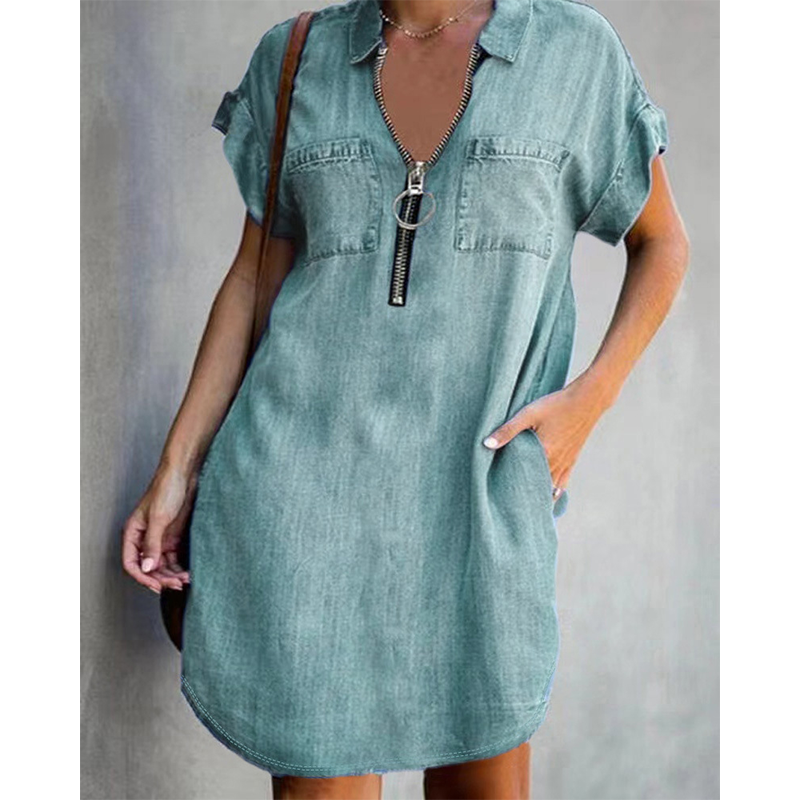Clara - Relaxed Denim Shirt Dress