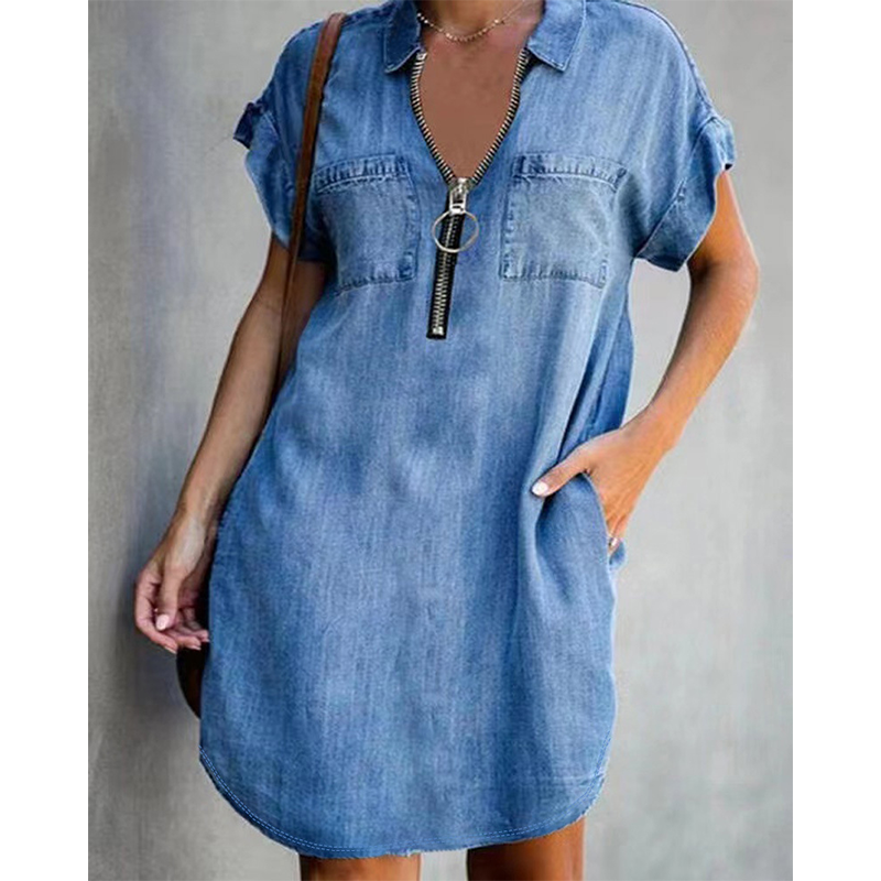 Clara - Relaxed Denim Shirt Dress