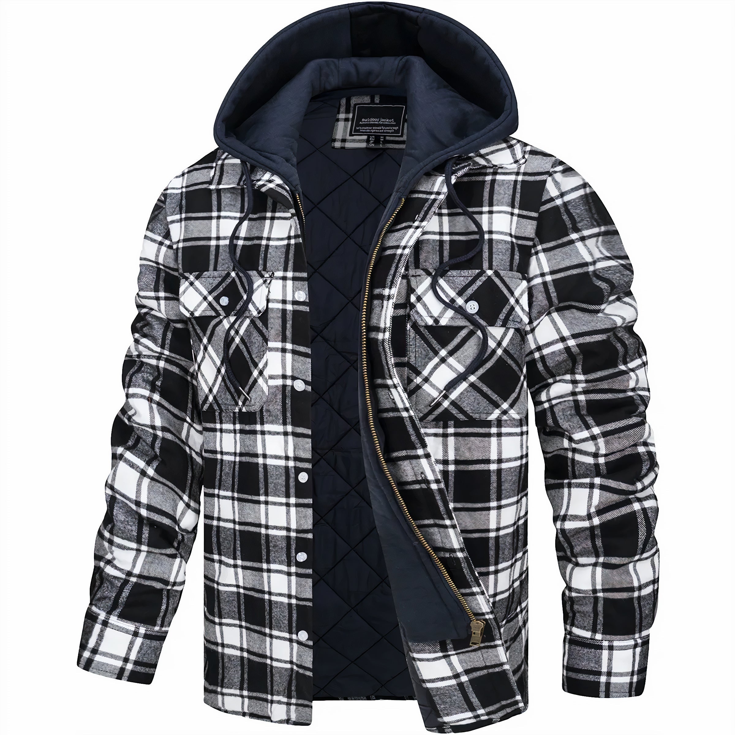 Kobe – Plaid Winter Jacket with Zipper