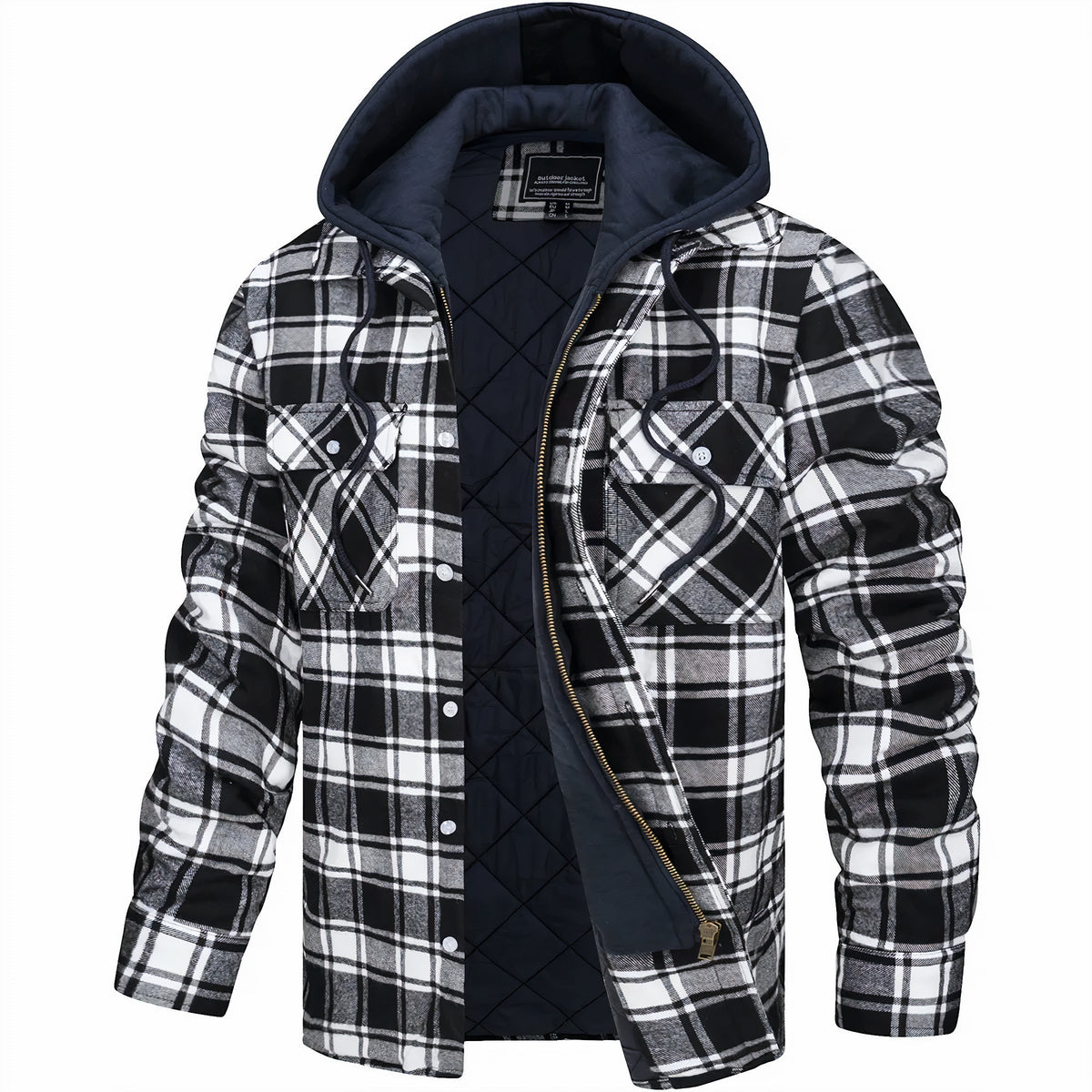Clayton - Classic Plaid Zip-Up Jacket