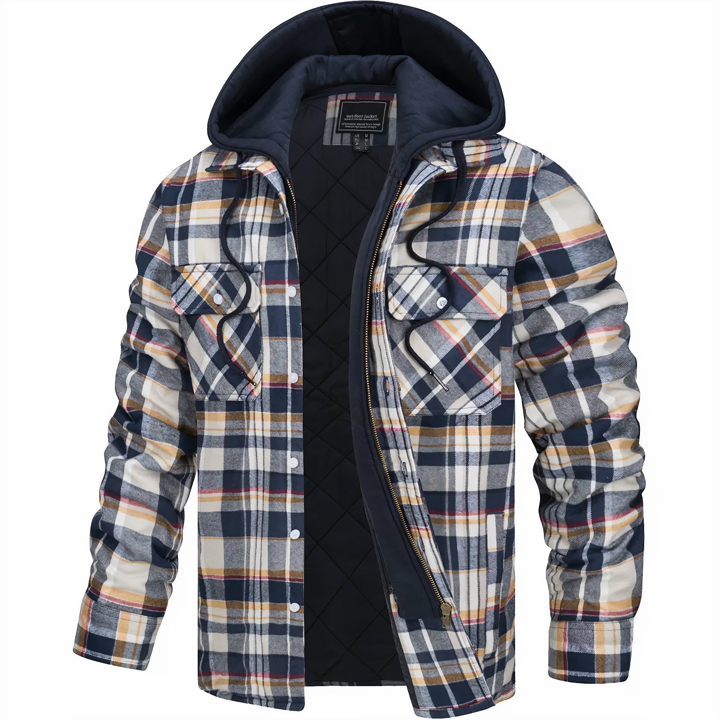 Kobe – Plaid Winter Jacket with Zipper