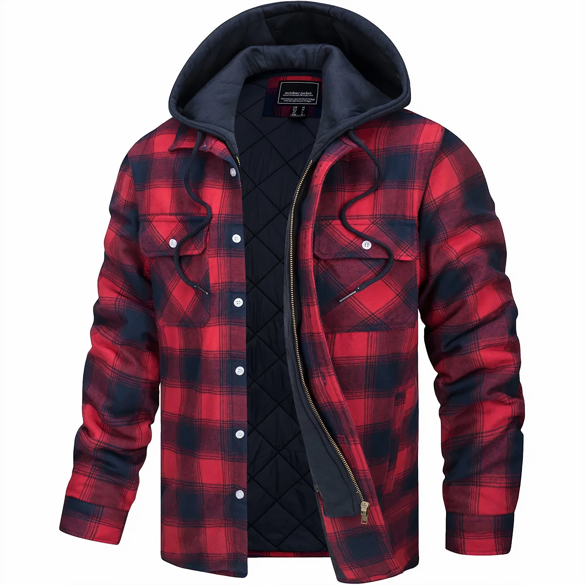 Kobe – Plaid Winter Jacket with Zipper