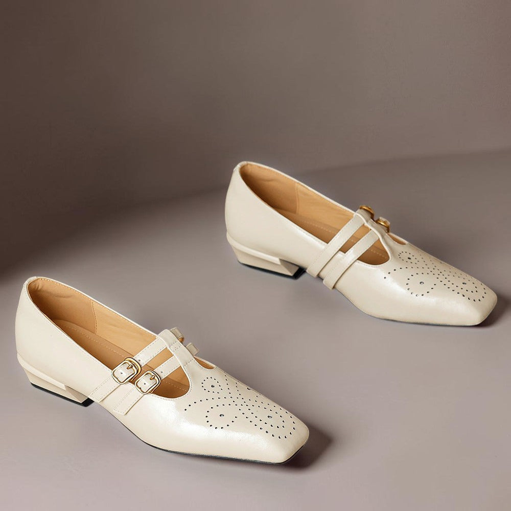 Sloan - Brogued Dual-Strap Mary Jane Pump