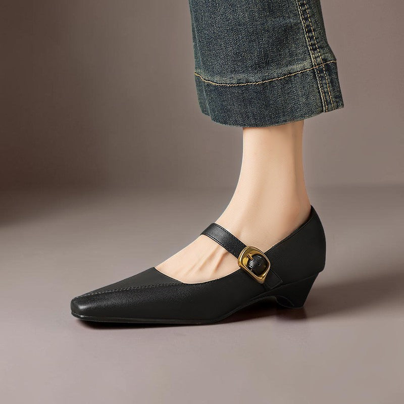 Nola - Paneled Mary Jane Heel