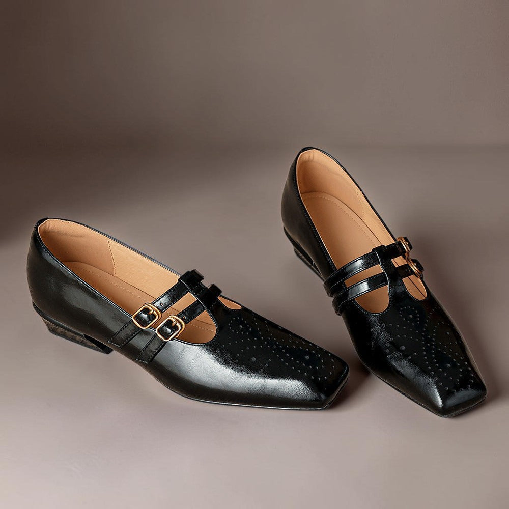 Sloan - Brogued Dual-Strap Mary Jane Pump
