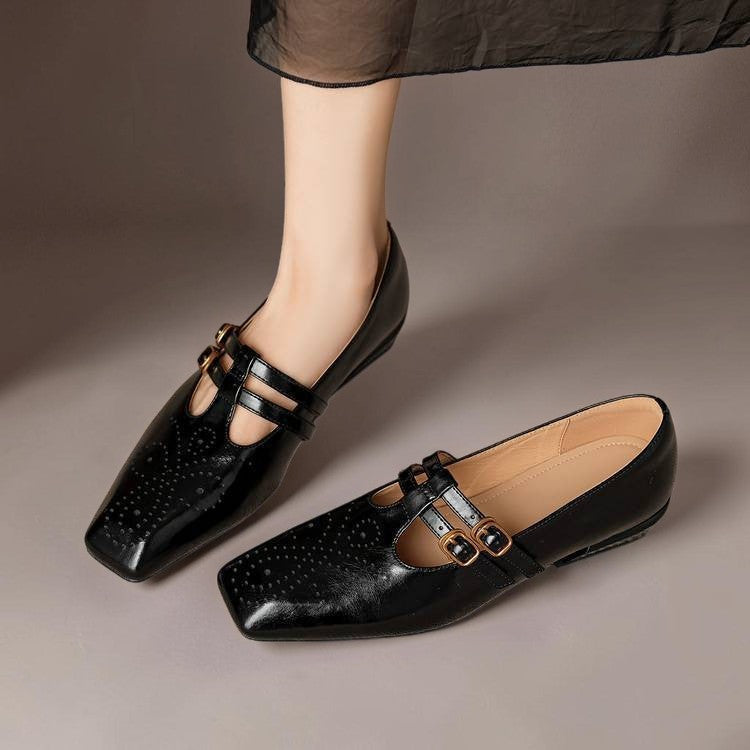 Sloan - Brogued Dual-Strap Mary Jane Pump