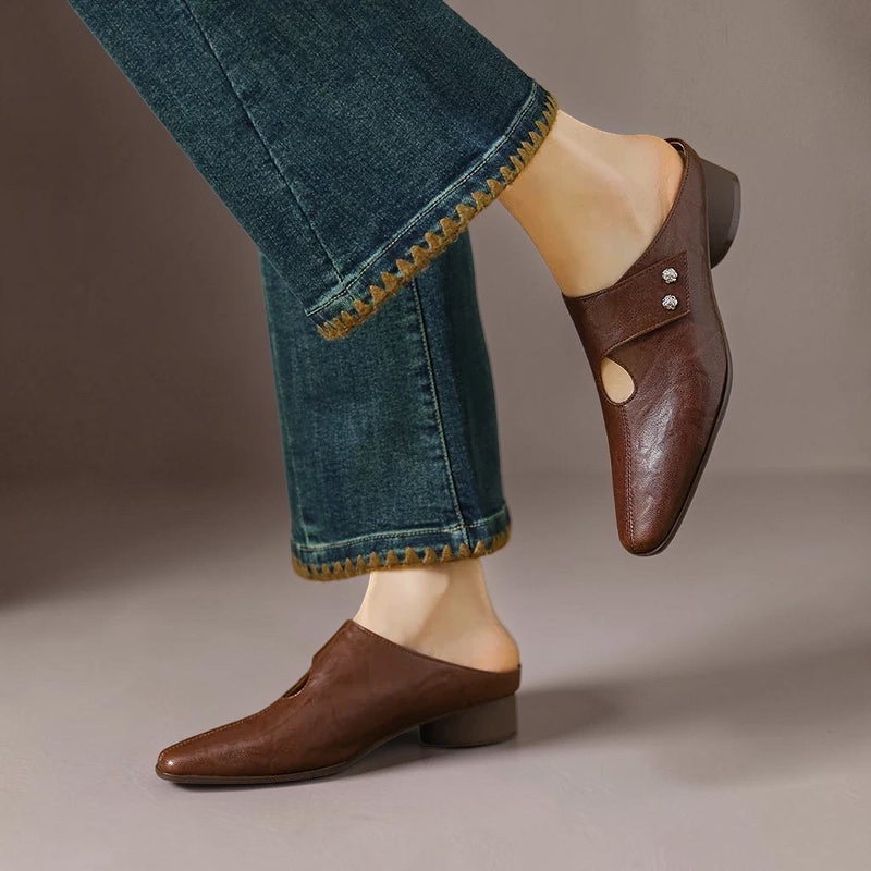 Bethany - Genuine Leather Mules