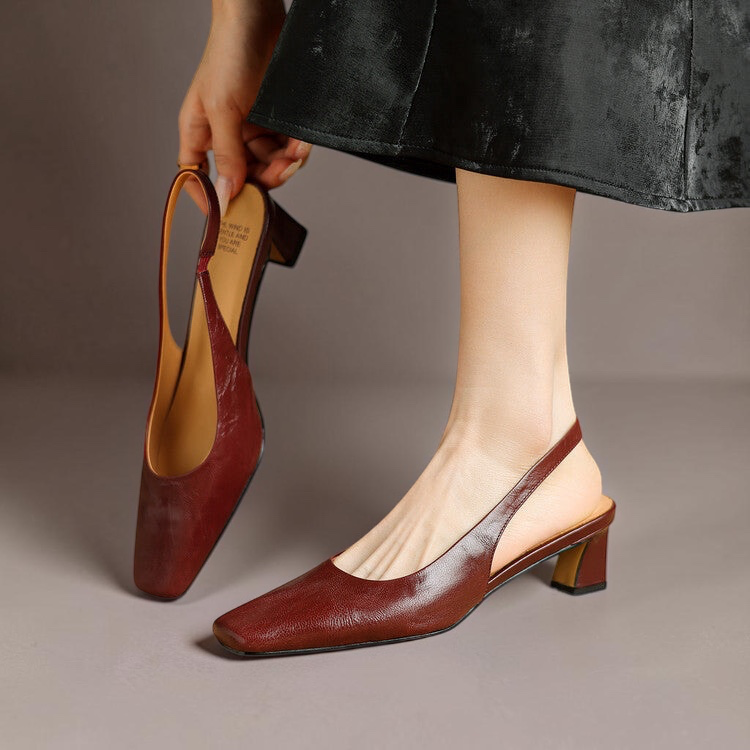 Romi - Genuine Leather Slingbacks