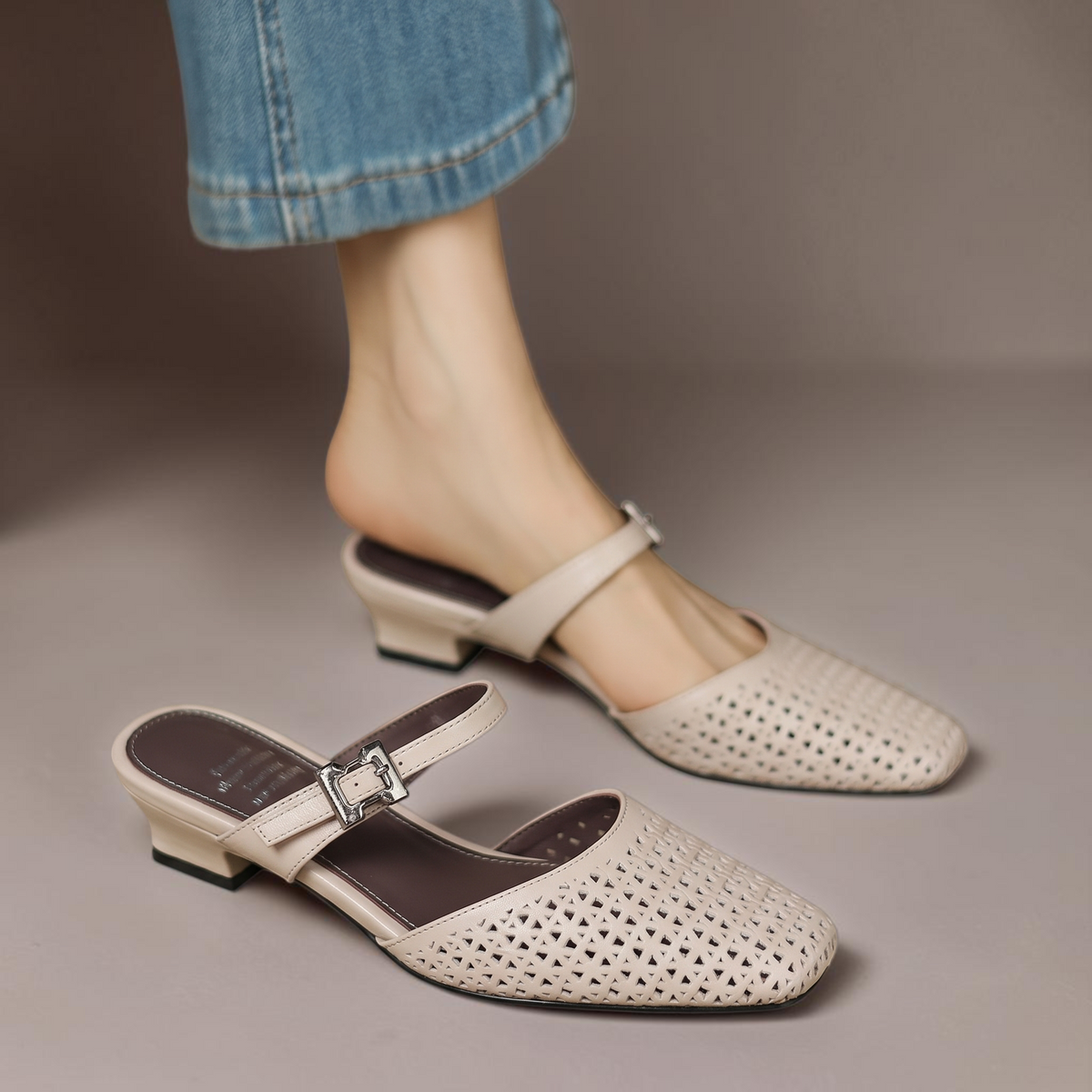 Tabitha - Genuine Leather Mules