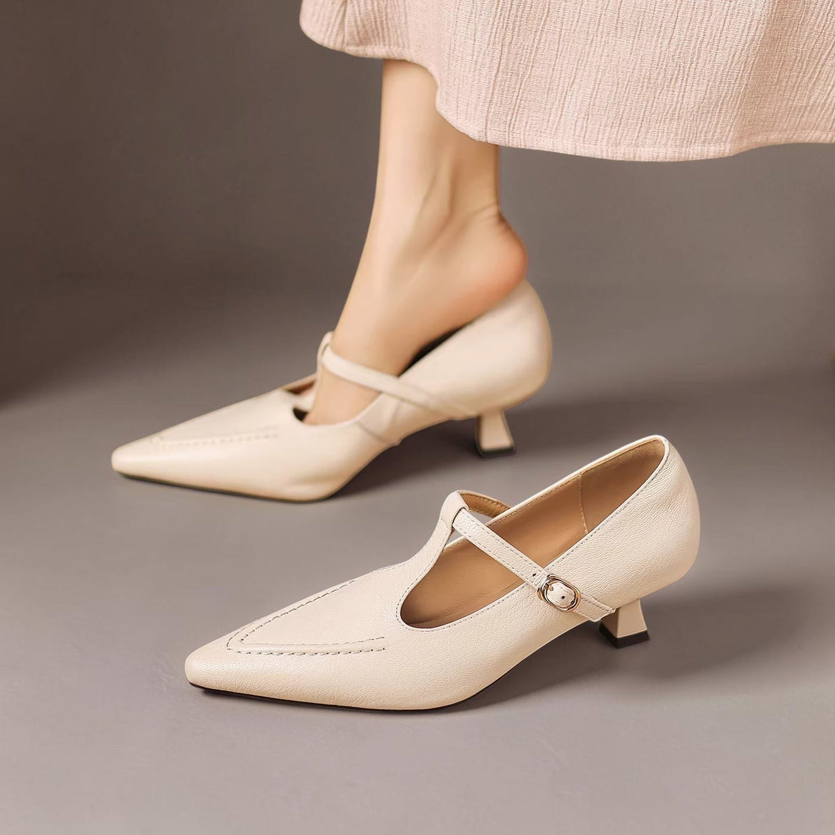 Liv - Genuine Leather Heels