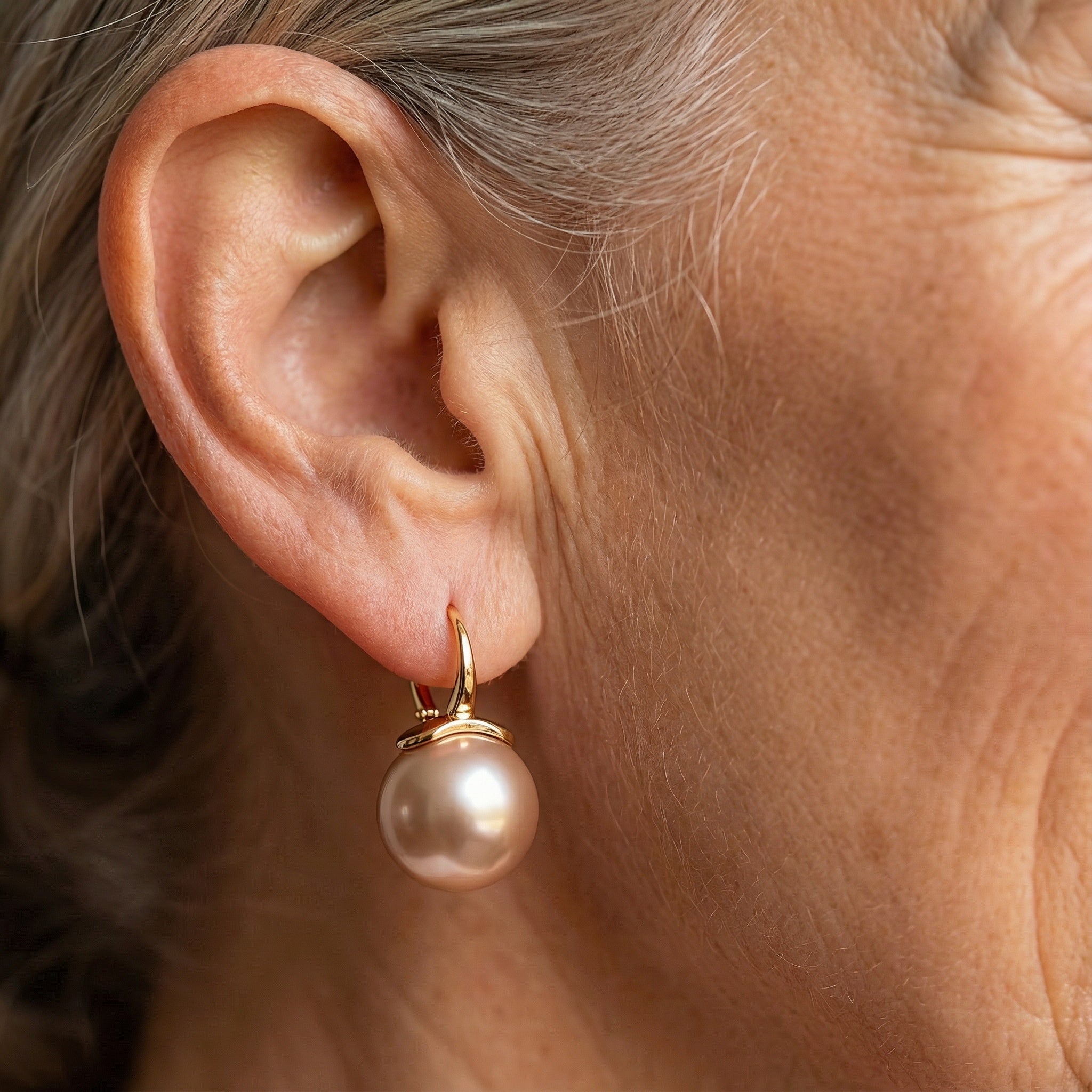 Shaia - Shimmering Pearl Earrings